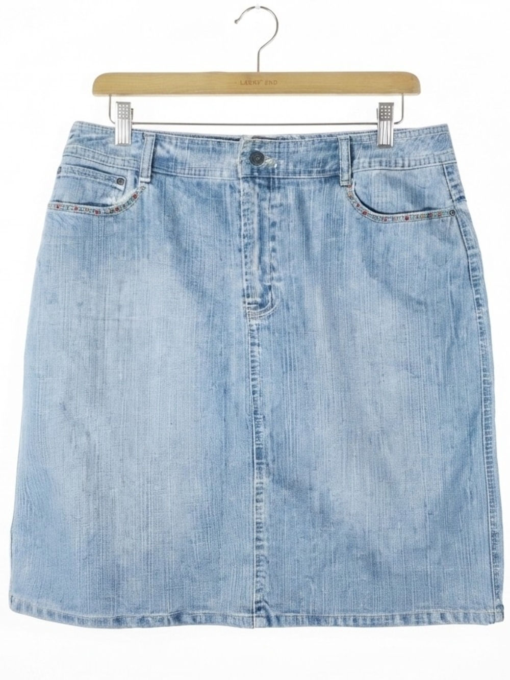 💎 Vintage Denver Hayes Denim Skirt – Classic With A Twist! 💎 Size 32